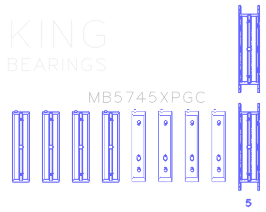 King Subaru FA20/Toyota 4U-GSE pMaxKote Performance Main Bearing Set - Size STD