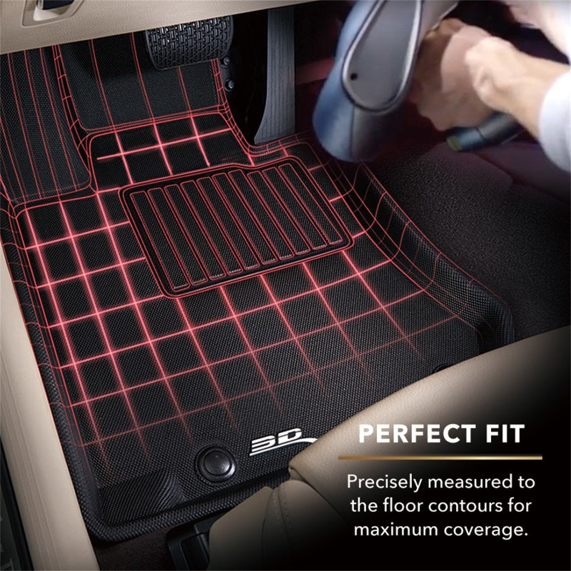 3D MAXpider 2015-2019 Chevrolet Corvette Kagu 1st Row Floormat - Black