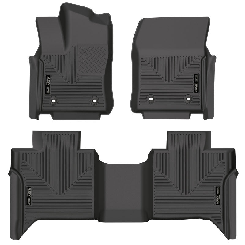 Husky Liners 2022 Toyota Tundra WeatherBeater CC CrewMax Front & 2nd Seat Floor Liner - Blk