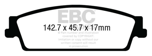 EBC 15+ Gac Yukon XL / Denali XL 1500 Extra Duty Rear Brake Pads