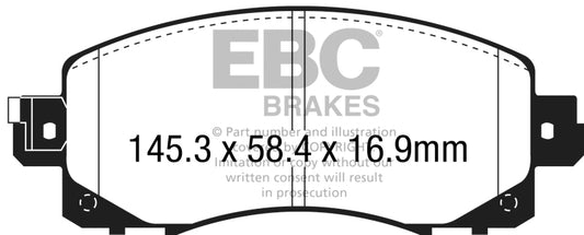 EBC 2022+ Subaru WRX 2.4T Yellowstuff Front Brake Pads