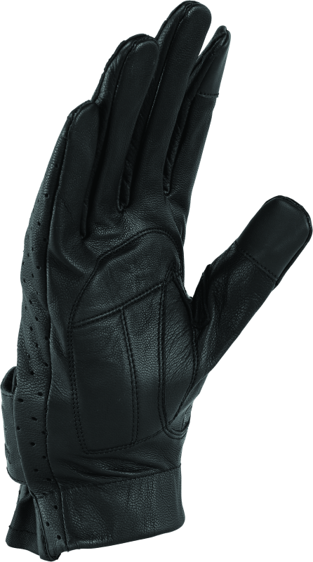 River Road Tucson Leather Perforated Gloves Black - Small