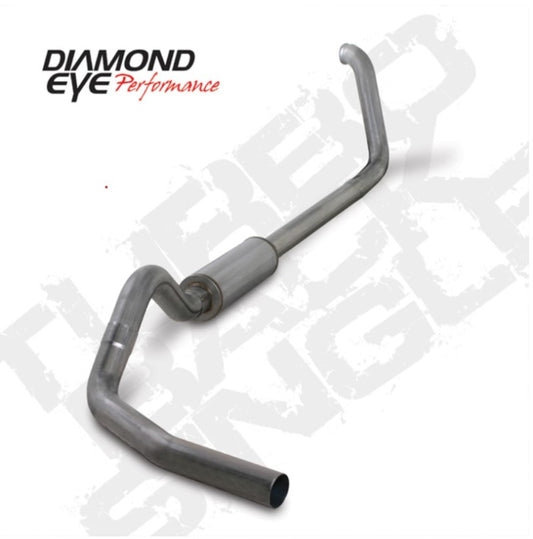 Diamond Eye KIT 4in Turbo Back SGL SS: 00-03 FORD 7.3L F250/F350