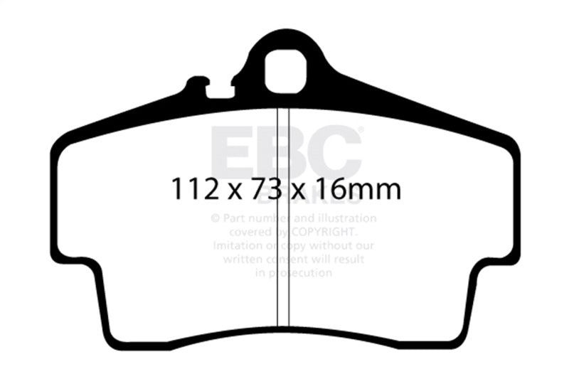 EBC 98-05 Porsche 911 (996) (Cast Iron Rotor only) 3.4 Carrera 2 Redstuff Rear Brake Pads