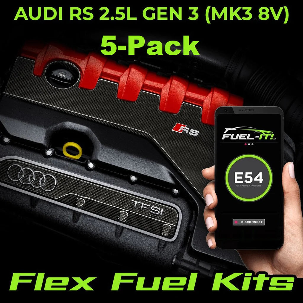 5-Pack of AUDI TT/RS3 Bluetooth Flex Fuel Kit for the 2.5L Gen 3 (MK3 8V)