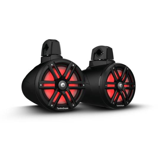 Rockford Fosgate M2 8in. Color Optix 2-Way Wake Tower Speakers (Pair) - Black