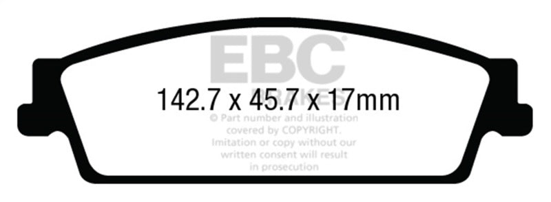 EBC 15+ Gac Yukon XL / Denali XL 1500 Extra Duty Rear Brake Pads