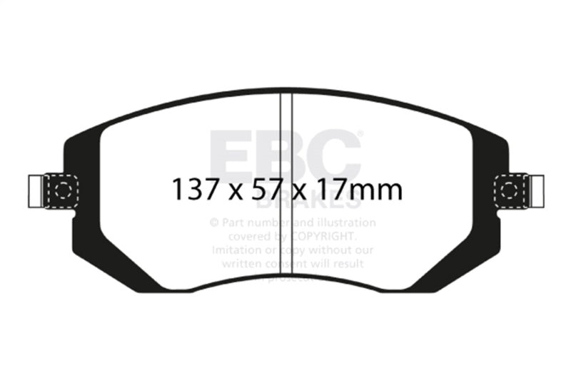 EBC 04-06 Saab 9-2X 2.0 Turbo Yellowstuff Front Brake Pads