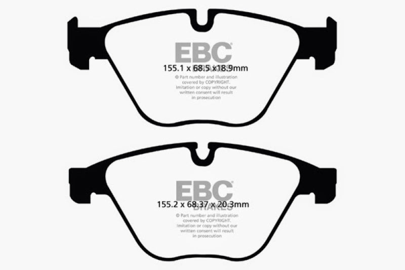 EBC 10+ BMW 535i 3.0 Turbo (F10) Yellowstuff Front Brake Pads